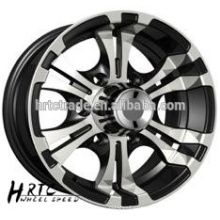 HRTC Black machined face Alloy wheels for car 14*6.0 and 15*6.0 and 16*7.5